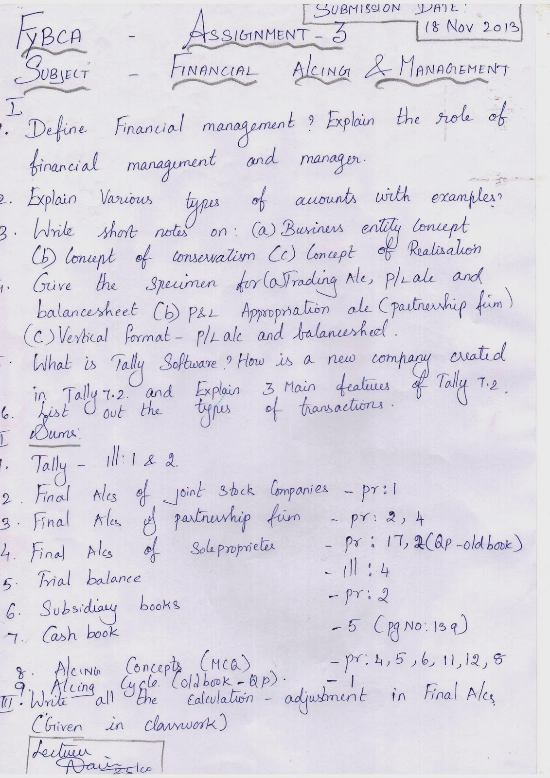 Financial and management accounting assignment books pdf